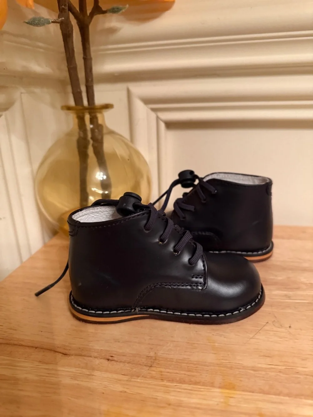 Josmo Black Toddler Lace-Up Ankle Boots Sz‎ 4.5